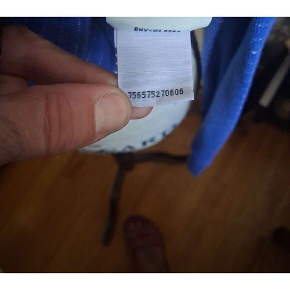 Unionbay Blue Silver Striped Hooded Women's Top - Size Large - Picture 6 of 16